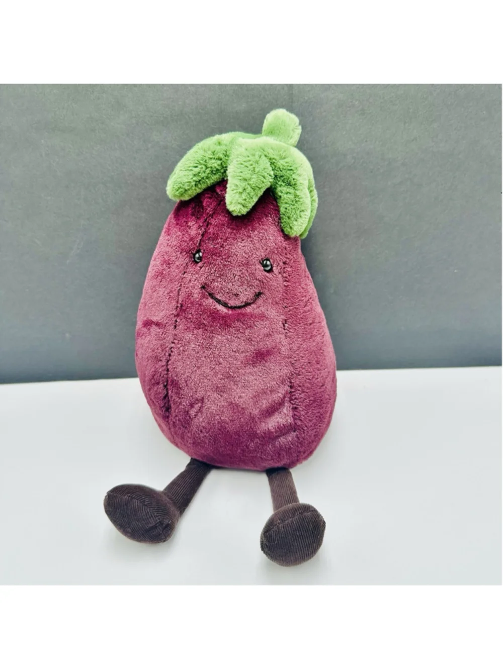 Jellycat AMUSEABLE EGGPLANT Aubergine 12” Soft Plush Toy HTF Retired EUC
